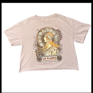 Cold Crush Cropped Pink La‎ Plume Women’s Size Medium Tee